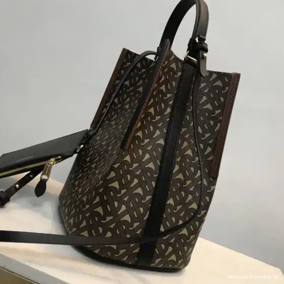 Official FirstBag Ru E-canvas Peggy Monogram Small Bag Bucket BURBERRY 0528